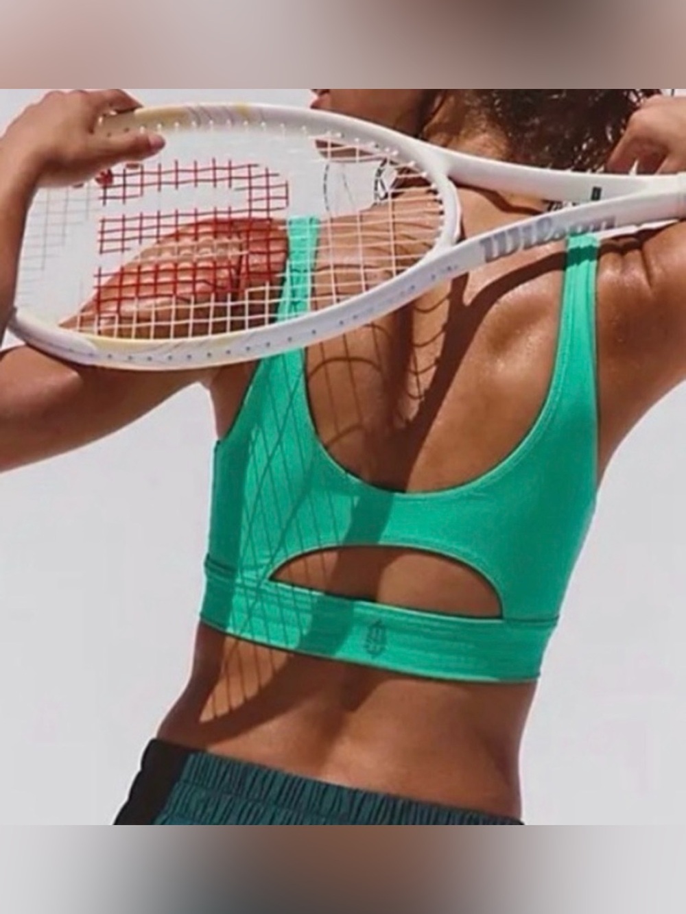 Free People Win Win Scoop Neck Sports Bra Seafoam NWT SMALL